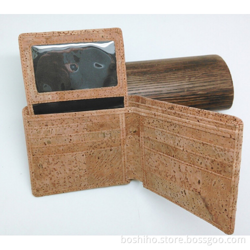 Trending hot products eco wallet lightweight cork wallet for men